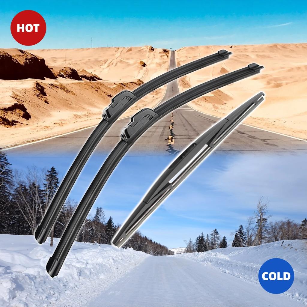 3 шт. для Nissan X-Trail T31 2007-2013 24 "+ 16" + 14" передние и задние щетки стеклоочистителя, лобовое стекло, резак для окон, аксессуары 2009 2010 2011 2012 2013