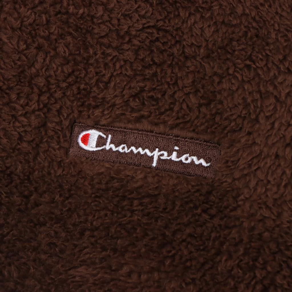 Champion Long Sleeve Script Logo Zip Dark Kids' Jacket, Basic, Brown, CK-A602