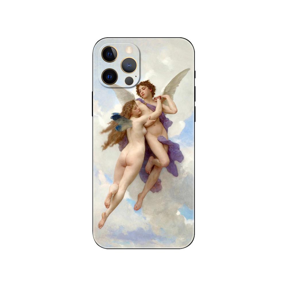 Чехол для телефона с художественной росписью «Рождение Венеры» для iphone 6 6s 7 8 plus x 10 XR XS 11 12 13 mini pro MAX, черная задняя крышка из ТПУ