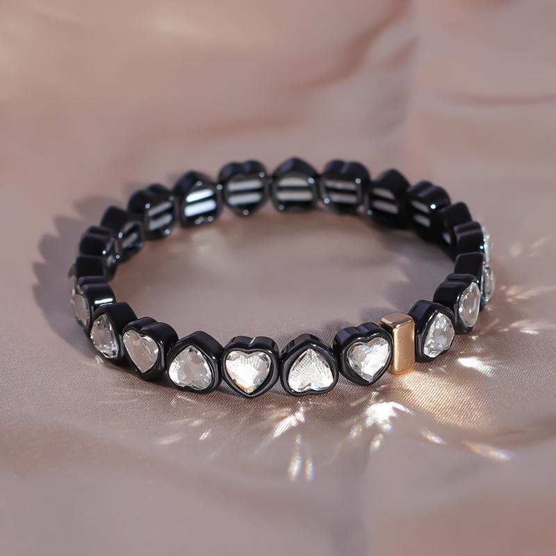 Модные геометрические браслеты Love: Эластичные цветные браслеты из бисера для женщин