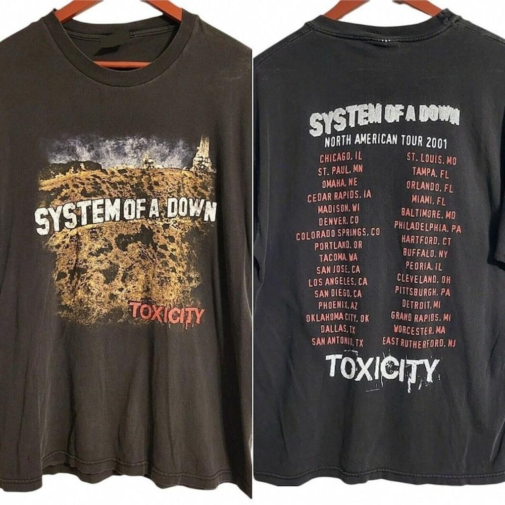 Новый тур System of a Down 2001 Подарок для фанатов Унисекс S-5XL Футболка SS668 Унисекс Футболка