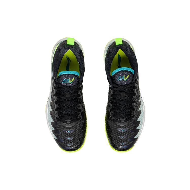 Бадминтонные кроссовки Li Ning Falcon 5 Унисекс Низкие Черный/Каменно-бирюзовый AYAS026-2