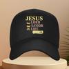 Jesus Lord Savior Life Bible Verse Baseball Cap Adjustable Polyester Outdoor Travel Cap