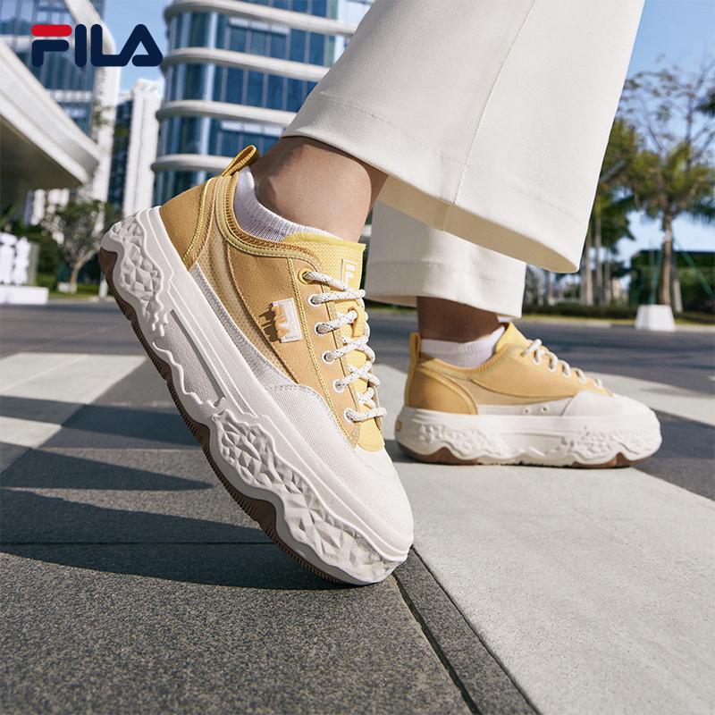 Fila Прочные и долговечные низкие кеды из парусины для женщин, золотисто-абрикосово-желтый цвет F12W421301FGJ