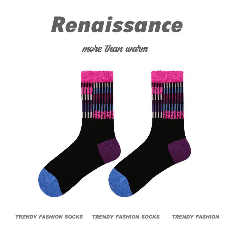 Женские носки Renaissance Polka Dot Combed Cotton Mid-Socks — дышащие, впитывающие пот, модные, облегающие, для студентов