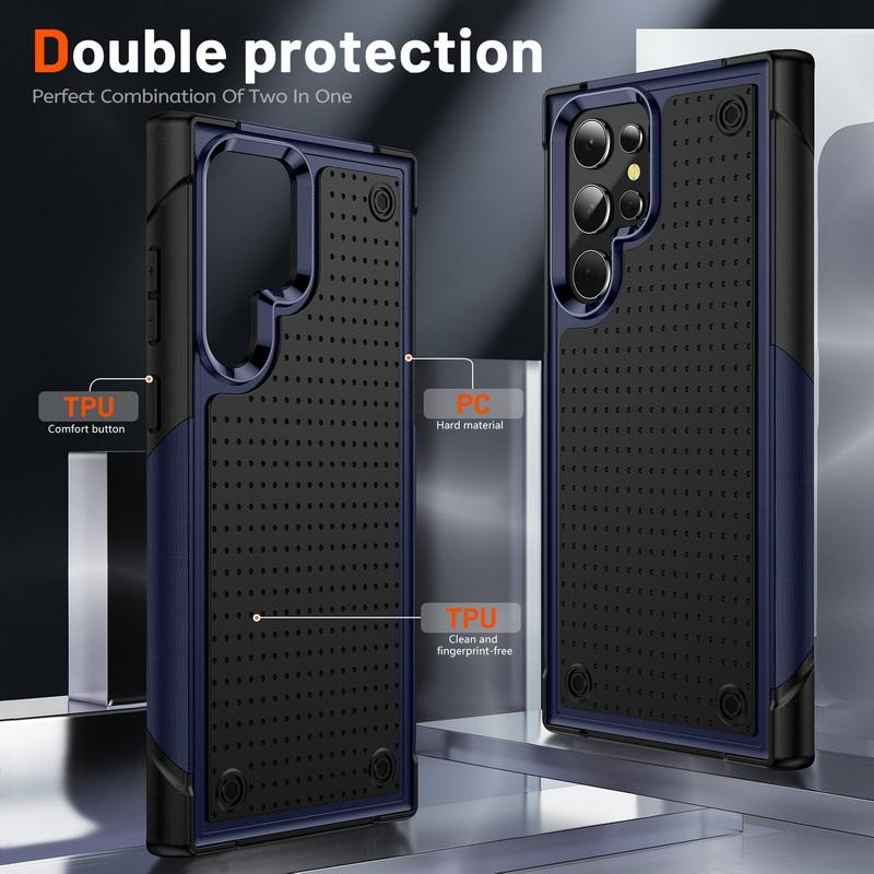 Двойной цветной квадратный чехол для Samsung Galaxy S23 + S22 Ultra A52 A32 A14 A33 5G Google Pixel 8 Pro 7A 7 Противоударный ПК Гибридный корпус телефона из ТПУ
