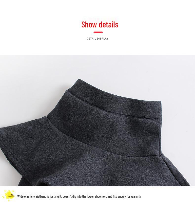 Girls' Winter Fleece-Lined Skirt Leggings - Thick Pure Cotton, Solid Colors, for Middle and Large Children