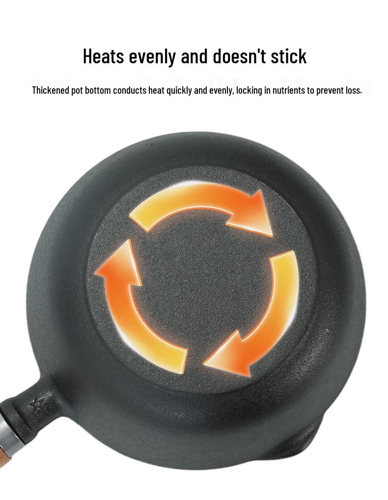 Чугунный антипригарный ковш для молока и детского питания - Идеально подходит для нагревания молока, приготовления лапши, тушения супа, фритюра и многого другого. Японский дизайн.