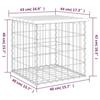 VidaXL Design Gabion Garden Bench 43x44x42 Cm Solid Douglas Wood 834336