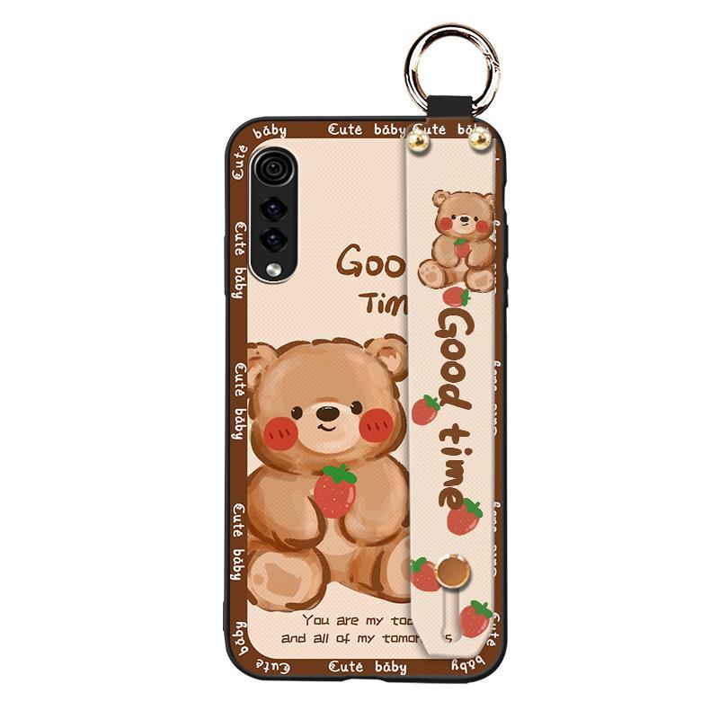 Anti-knock Anti-dust Phone Case For LG Velvet 4G/5G Lanyard Dirt-resistant Soft Case Wrist Strap Fashion Design Cute