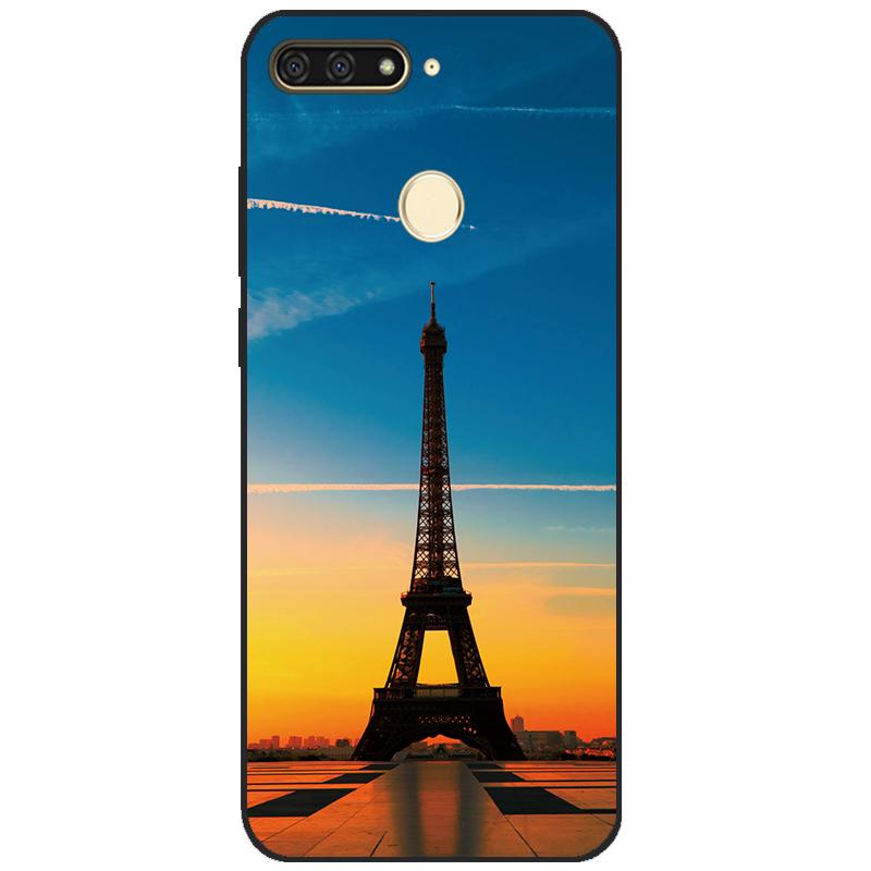 cases for huawei Y6 2018 case 5.7 inch Atu-L21 cover for huawei Y6 Prime 2018 back cover protective soft touch tpu flower rose