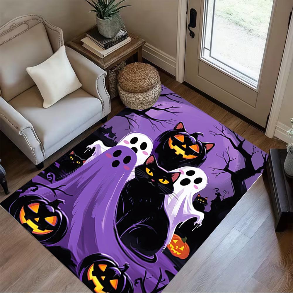 1pc halloween design rug non slip carpet home decor gift living room bedroom