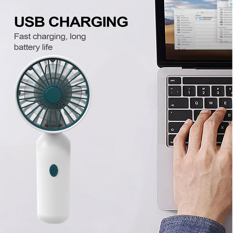 Маленький ручной вентилятор 3 скорости USB Мощный маленький вентилятор для путешествий Тихий Легкий Устройство для охлаждения на рабочем месте Для студентов