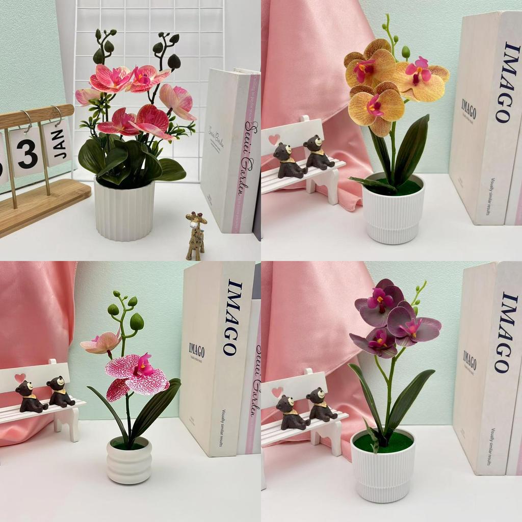 Butterfly Orchid Faux Plant With 3d Printing Technique For Indoor Home Decoration And Photography
