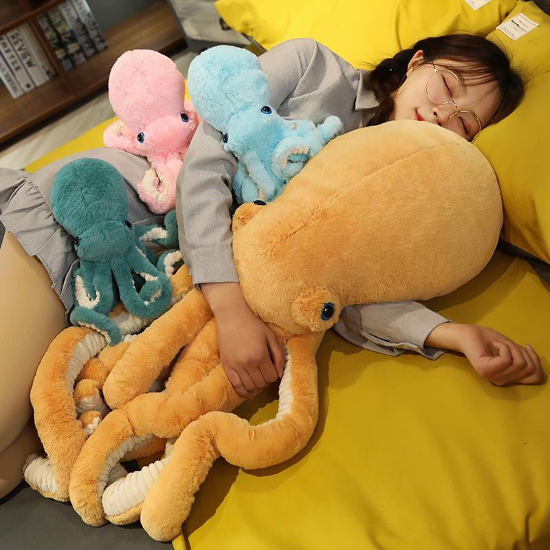 30см-90см Плюшевая игрушка Осьминог Большого размера Реалистичная Подушка-Осьминог Набитые Морские Обитатели Мягкая Кукла Игрушки для Детей Морские Монстры Набитая Кукла