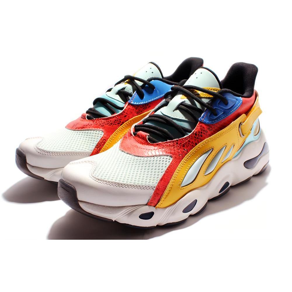 Li Ning Chunky Sneakers Womens Low Top Yellow/Red AGLN072-11
