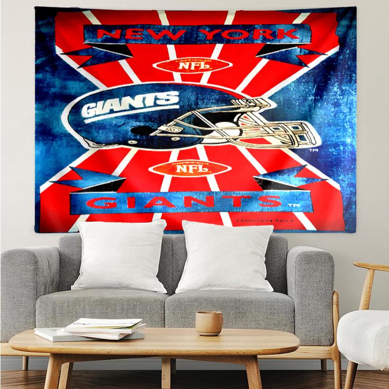 Гобелен с логотипом New York Giants для спальни, эстетичный гобелен для класса, настенное панно для гостиной, общежития, офиса, идеальный креативный подарок