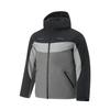 Серия фитнеса Li Ning Толстовка с капюшоном на молнии Удобная Дышащая Универсальная Повседневная Хлопковая куртка Мужские куртки Черный Лунно-серый Асфальтово-серый AFMU035-1
