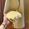 Женский свитшот оверсайз флисовый утолщенный свободный с круглым вырезом повседневный пуловер с длинным рукавом зимний свитшот топ