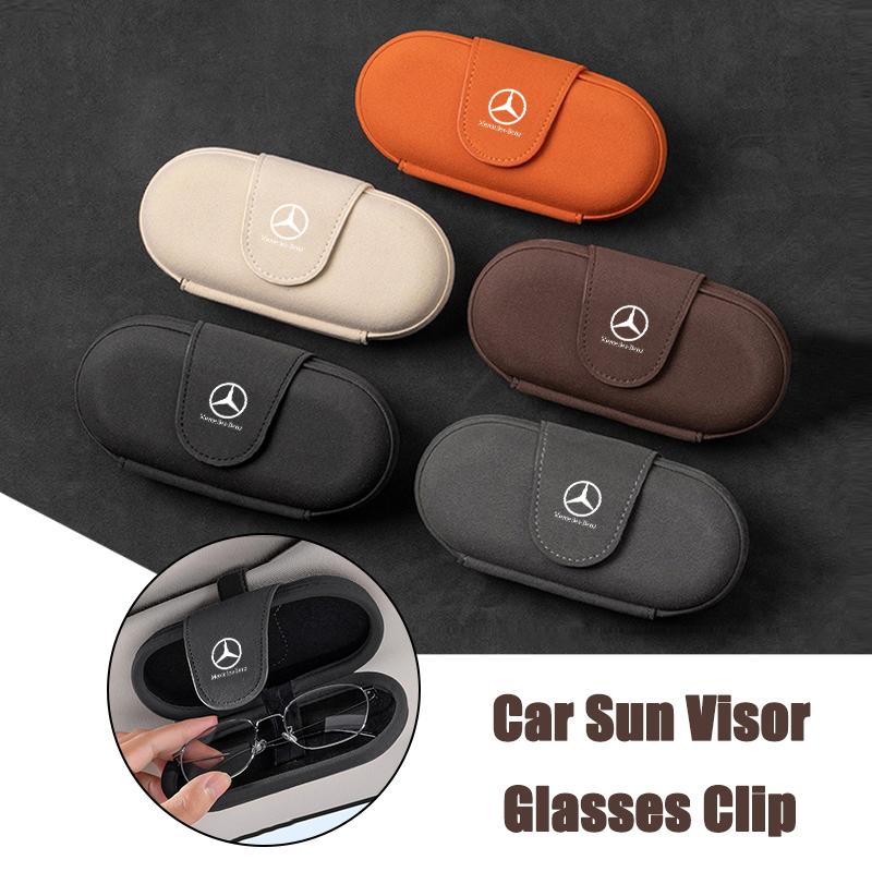 AQ132New Car sun visor glasses clip suede bracket Interior Eyeglasses Holder For Mercedes Benz AMG Class A W222 W204 W214 CLS CLE CLA