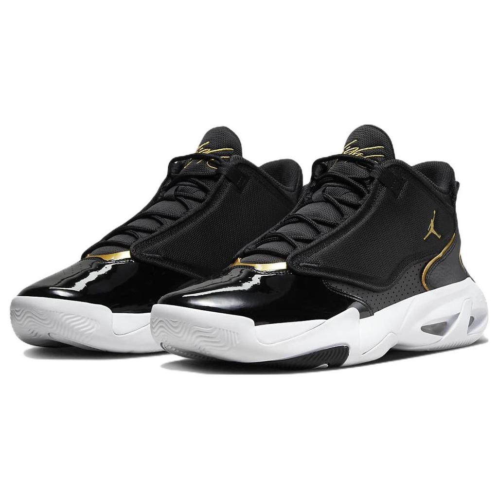 Кроссовки мужские Air Jordan Max Aura 4 Черный Металлик Золотой Белый DN3687-007