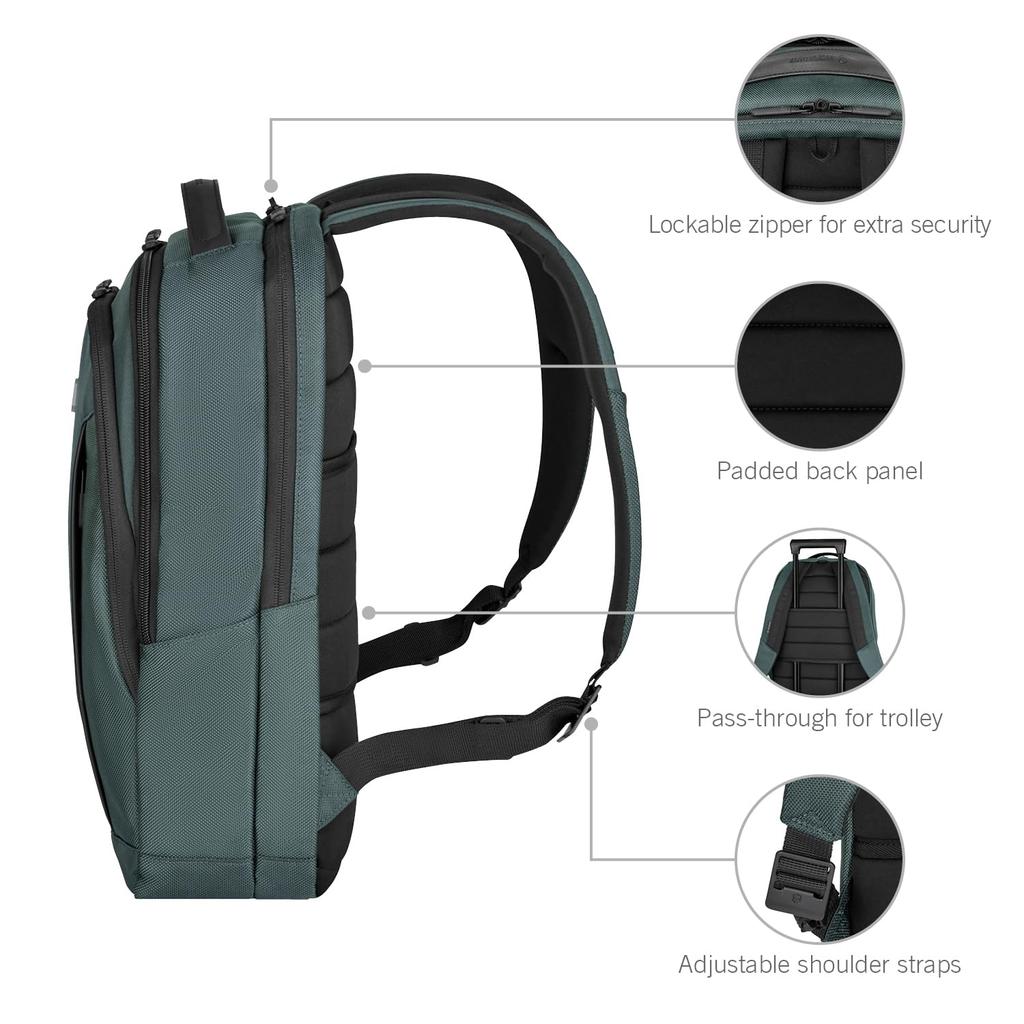VICTORINOX Altmont Professional Compact Laptop Backpack Unisex Lightweight Durable 15-Inch Device Compartment 16L Storm 653286