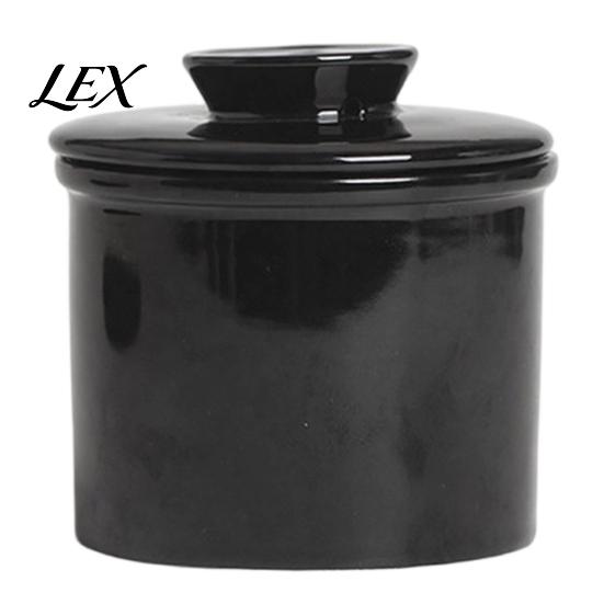 Minimalist Kitchen Decor Ceramic Butter Crock with Lid, Bell Shaped Dish, Sealed Countertop White Dish Keeper, Storage Jar for Fresh Soft & Spreadable