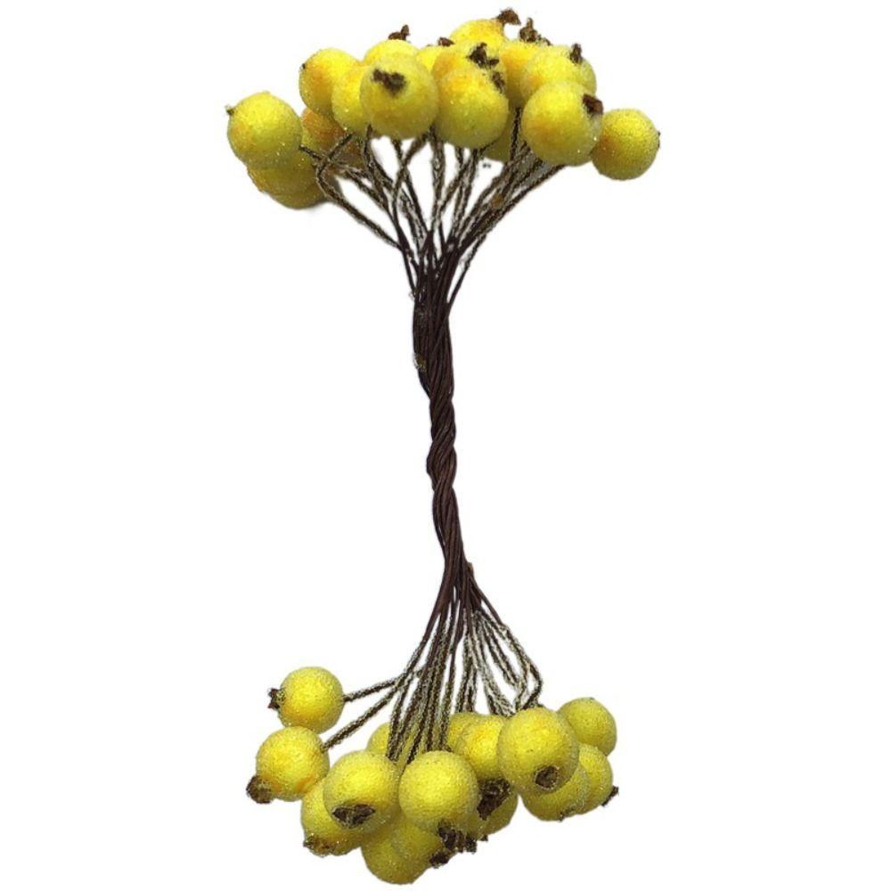 5 пучков гибких ягод, букет, тычинки, двойные головки, мини-искусственные фрукты, свадьба