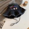 Hello Kitty Embroidered Wide Brim Cap With Sunshade For Spring And Summer Activities