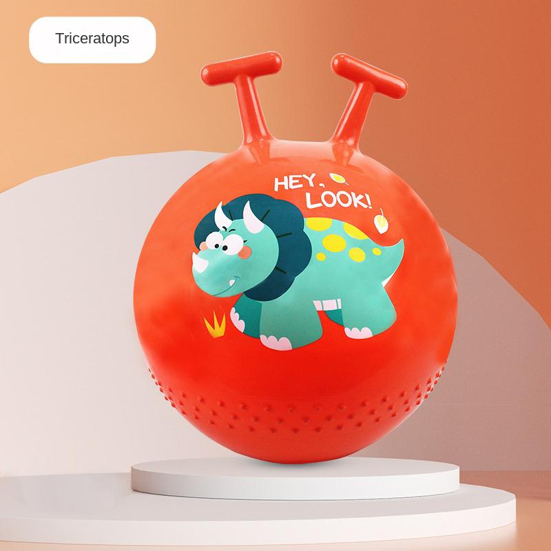 Прыгающий мяч с Т-образной ручкой в виде коготь динозавра, космический прыгун, балансировочный тренажер, надувной мяч, игра на открытом воздухе, спортивная игрушка для прыжков для детей