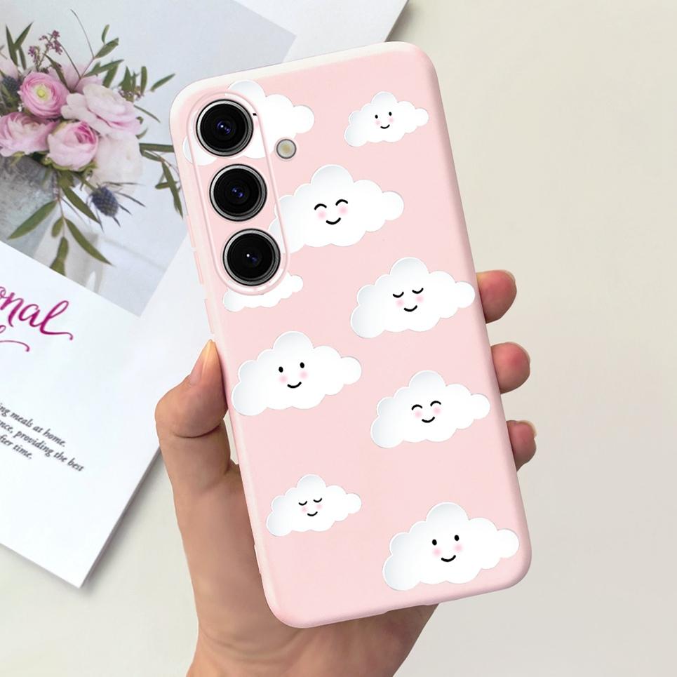 For Samsung S24 Ultra S24 Plus Case For Samsung Galaxy S24 A24+ Phone Cover Cute Cat Moon Night Cow Soft Silicone Case Coque Bag