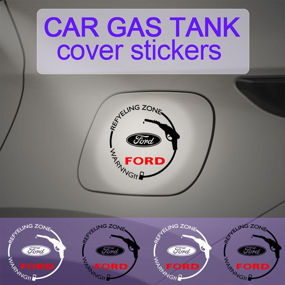 Ford Car Vinyl Film Decal Fuel Tank Cap Stickers Accessory For Ford Escape Edge Mk3 STRACING Mondeo Taurus Fusion Mustang Focus