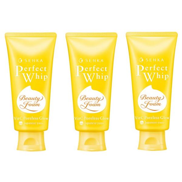 Senka NEW Perfect Whip Очищающая пенка с витамином C Poreless Glow, 100г, Известная корейская косметика