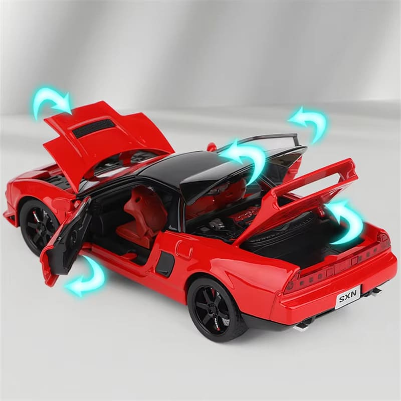 1:32 Honda NSX Alloy Sports Car Model Diecast Toy Car Metal Super Sports Car Model Simulation Sound and Light Pull Back Children Toy Gift Boy