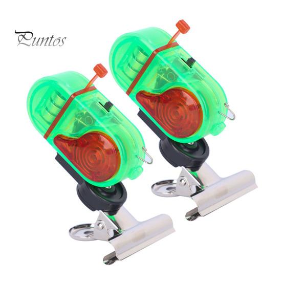 2 шт. Сигнальная лампа для поклевки с зажимом, ночная сигнальная лампа для удочки, электронный индикатор поклевки, датчик подсечки, светодиодная лампа, аксессуары для морской рыбалки