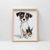 Śliczny Jack Russell Terrier - Plakat Dla Dzieci Śliczny Jack Russell Terrier - Plakat Dla Dzieci, 50X70 Cm, Bez Ramy, Papier Matowy 230 Gsm
