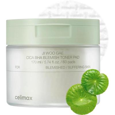JI WOO GAE Cica BHA Blemish Toner Pad 170 мл 60 шт.