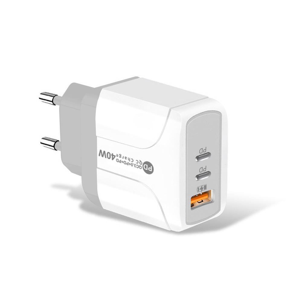 PD33W QC3.0 Многопортовое 65 Вт GaN Быстрое зарядное устройство, 9В/12В, Европейский стандарт
