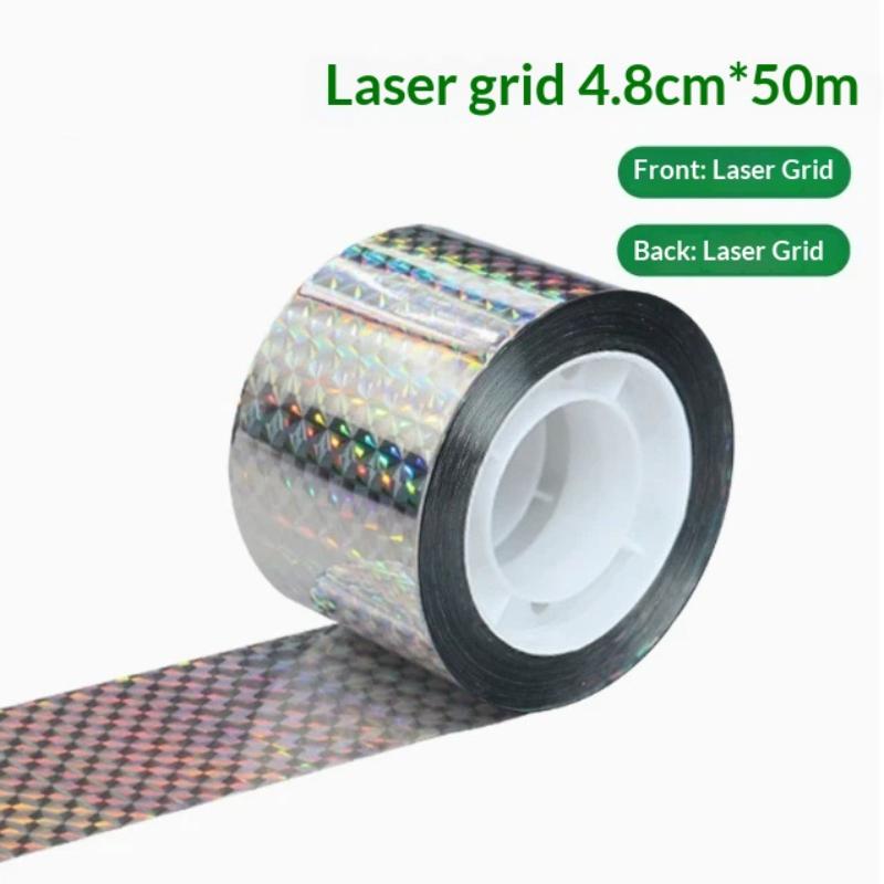 Bird Deterrent Holographic Tape 1 Roll Double Sided Reflective Scare Ribbon No Harm to Birds for Outdoor Yard Orchard Use