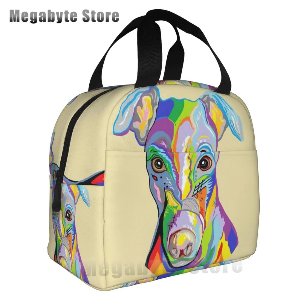 Садовая борзая собака Грейхаунд сумка для обеда холодильник изолированный ланч-бокс для школьников уиппет борзая собака портативные сумки для пикника