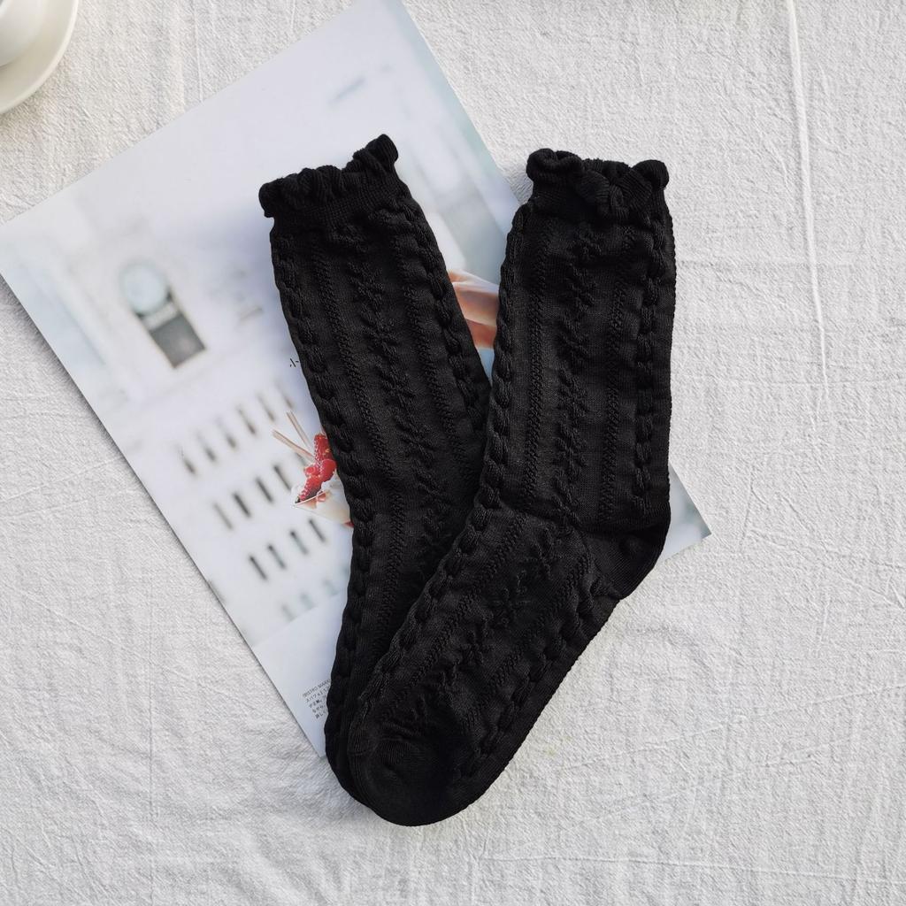 Lace Socks Children'S Loose Tube Socks, Lolita Bubble Mouth Soft Sister Stacking Socks, Casual And Comfortable Socks