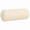 Bolster Cushions 2 pcs Cream Ø 15 x 40 cm Cord Fabric
