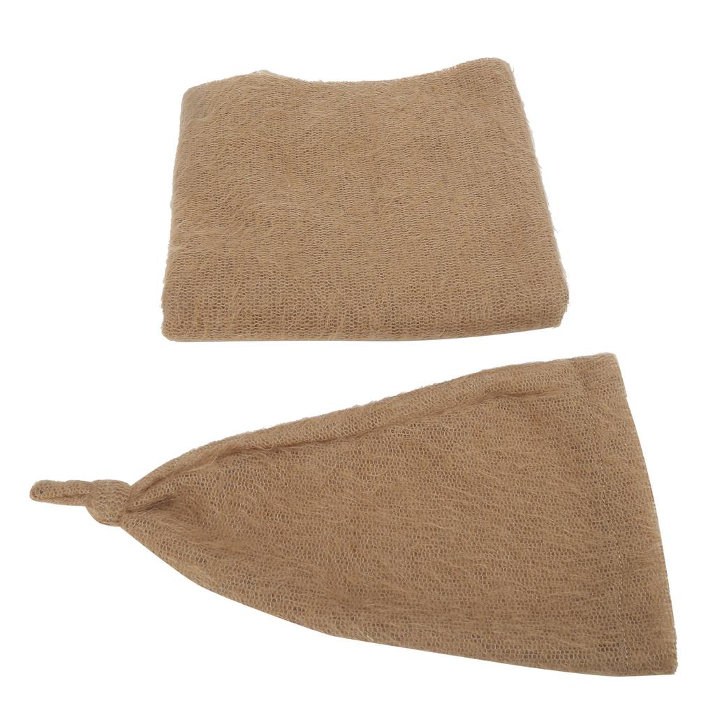 Newborn Photography Wrap Hat Set Breathable Cute Baby Photo Props for Infant Photo Shooting