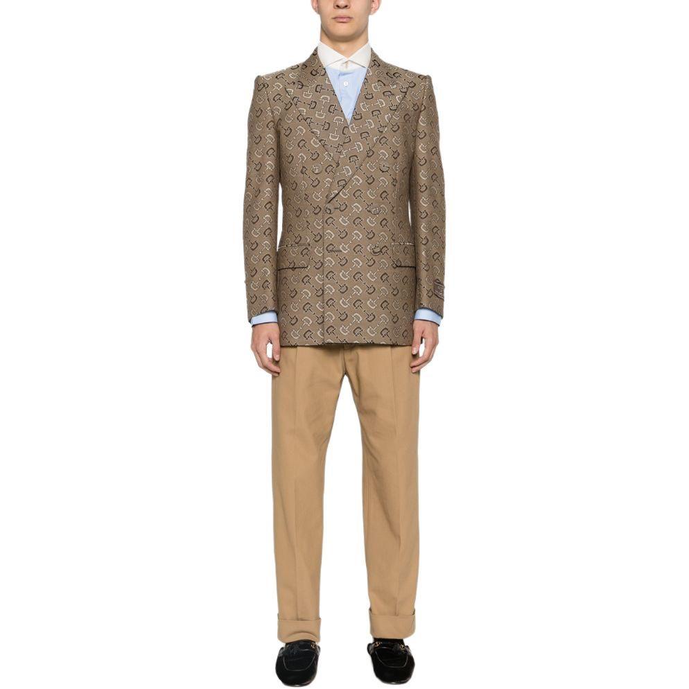 Gucci Двубортный пиджак с узором GG 705284-ZAKIV-9549