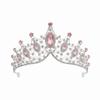 Vintage Rhinestone Queen Princess Crown Alloy Hair Accessories Crystal Tiara Baroque Bridal Headband Christmas