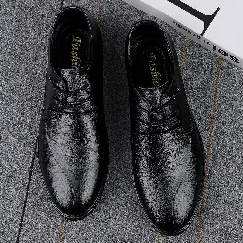 Classic Men Sneakers Lace-up Genuine Leather Casual Shoes Non-slip Oxford Shoes Man Soft Sole Walking Shoe Formal Dress Footwear