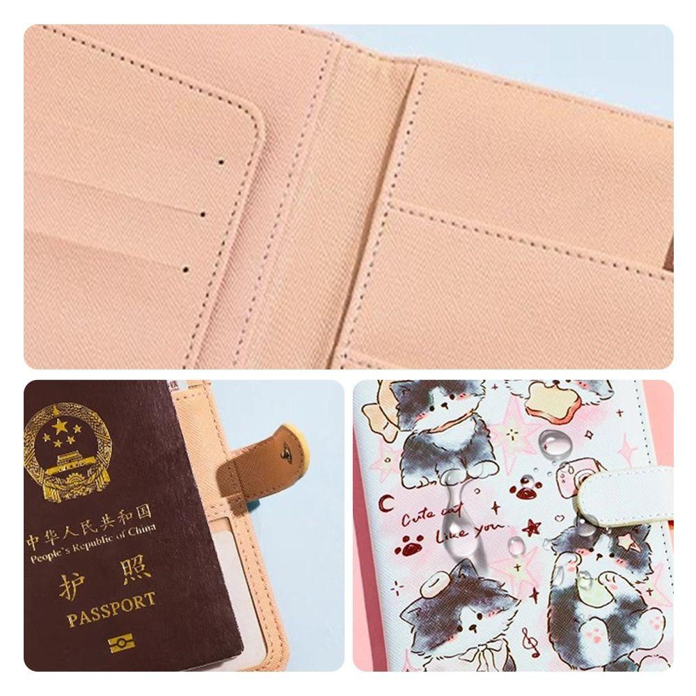 Водонепроницаемая обложка для паспорта из искусственной кожи, кошелек для карт, портативный держатель для паспорта для путешествий