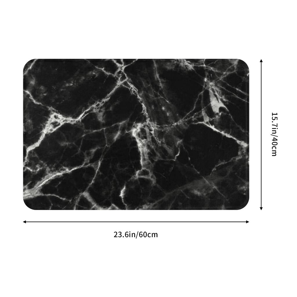 Smoked Black Marble Front Floor Door Entrance Mats Outdoor Abstract Texture Pop Art Kitchen Bathroom Doormat Toilet Carpet Rug