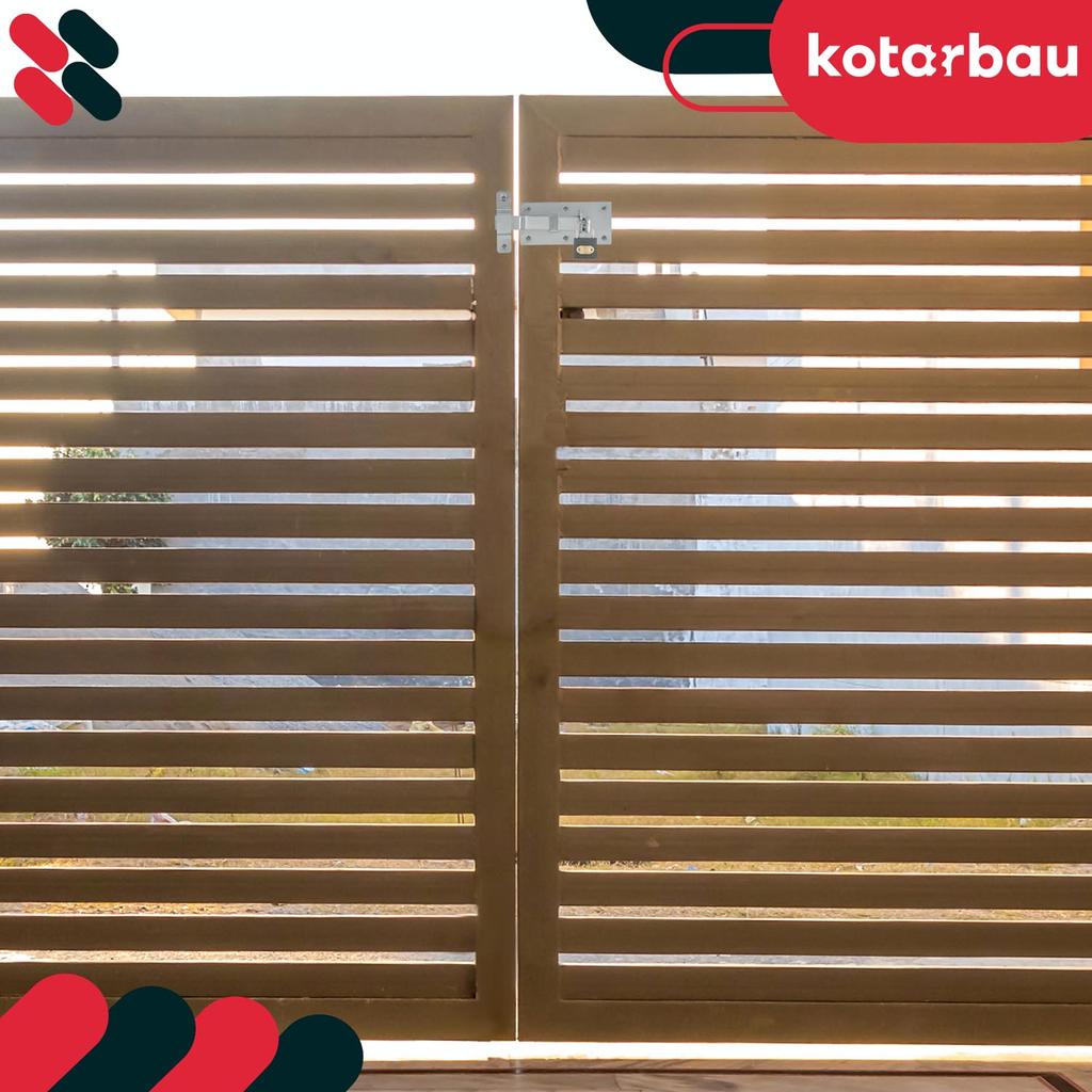 Kotarbau® Универсальный засов для дверей, ворот и калиток с навесным замком, Сталь 100 мм + Навесной замок