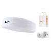 Nike Спортивная повязка на голову Nike Swoosh, одинарная упаковка, унисекс, белая, AC2285-101